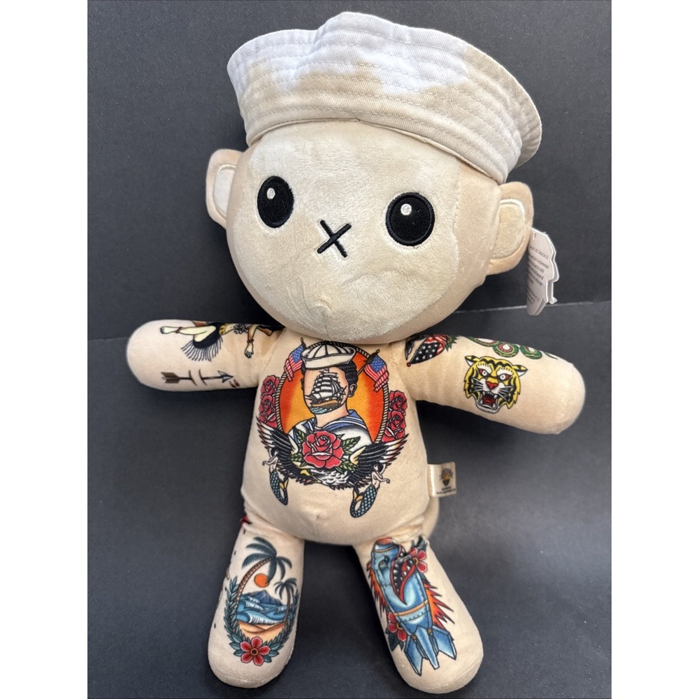 Tattoo Zoo Buddy the Sailor Monkey Plush Stuffed Animal 14" New Rare